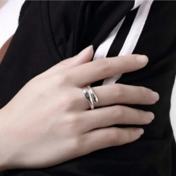 925 Sterling Silver Waterdrop Jewelry Set Bracelet Necklace Earrings and Ring - Picture 12 of 16